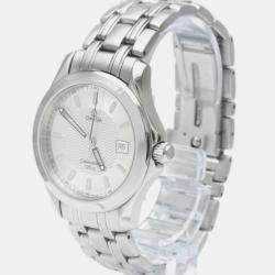 Omega Silver Stainless Steel Seamaster 2511.31 Quartz Men's Wristwatch 36 mm