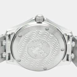 Pre Owned Omega Blue Stainless Steel Seamaster 2511.81 Quartz Men's Wristwatch 36 mm