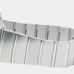 Pre Owned Omega Silver Stainless Steel Constellation 123.10.35.60.02.001 Quartz Men's Wristwatch 35 mm