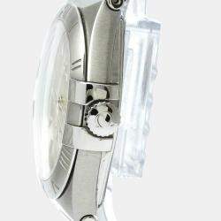 Pre Owned Omega Silver Stainless Steel Constellation 123.10.35.60.02.001 Quartz Men's Wristwatch 35 mm