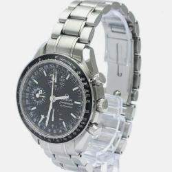 Omega Black Stainless Steel Speedmaster 3520.50 Automatic Men's Wristwatch 39 mm