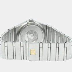 Omega Grey Stainless Steel Constellation 1512.40 Quartz Men's Wristwatch 33 mm