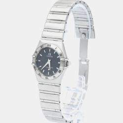 Omega Grey Stainless Steel Constellation 1512.40 Quartz Men's Wristwatch 33 mm