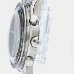 Omega Black Stainless Steel Speedmaster Automatic Men's Wristwatch 39 mm