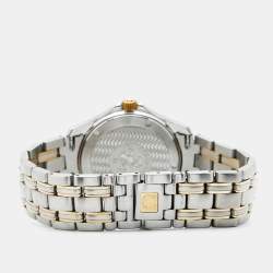 Pre Owned ساعة يد رجالية أوميغا سي ماستر كوارتز ستانلس ستيل وذهب أصفر عيار 18 ذهبية 36مم