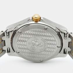 Pre Owned ساعة يد رجالية أوميغا سي ماستر كوارتز ستانلس ستيل وذهب أصفر عيار 18 ذهبية 36مم