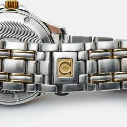 Pre Owned ساعة يد رجالية أوميغا سي ماستر كوارتز ستانلس ستيل وذهب أصفر عيار 18 ذهبية 36مم