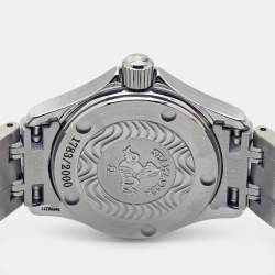 Omega Blue Stainless Steel Seamaster Jacques Mayol 2000 Limited Edition 2586.80 Women's Wristwatch 27 mm