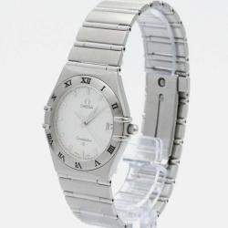 Omega Silver Stainless Steel Constellation 1512.30 Quartz Men's Wristwatch 33 mm