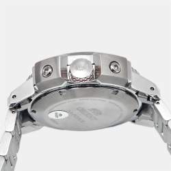 مملوكة مسبقًا Orient M-Force RA-AC0N02Y10B Orange Dial Stainless Steel Men's Wristwatch 46 mm