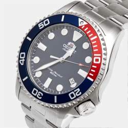 Pre Owned Orient Triton RA-AC0K03L00C Blue Dial Stainless Steel Men's Wristwatch 43.4 mm