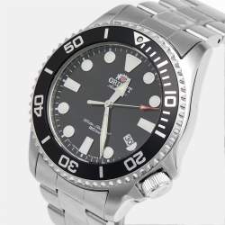 Pre Owned Orient Triton RA-AC0K01B10B Black Dial Stainless Steel Men's Wristwatch 43 mm