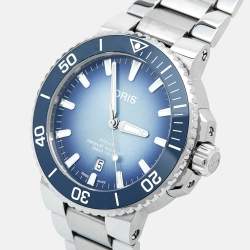 Oris Blue Vignette Ceramic Stainless Steel Aquis Lake Baikal Limited Edition 01 733 7730 4175-Set Men's Wristwatch 43.50 mm