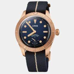 Oris  Blue Bronze Divers Carl Brashear 01 401 7764 3185 Automatic Men's Wristwatch 40 mm