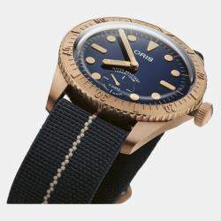 Oris  Blue Bronze Divers Carl Brashear 01 401 7764 3185 Automatic Men's Wristwatch 40 mm