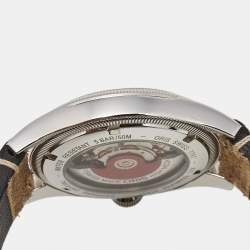 Pre Owned Oris Big Crown Pointer Date 01 754 7741 4068 Red Dial Stainless Steel Leather Men's Wristwatch 40 mm
