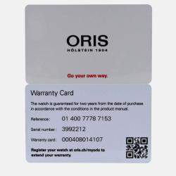 Pre Owned Oris Propilot X 01.400.7778.7153 Automatic Gray Dial Titanium Men's Wristwatch 38mm