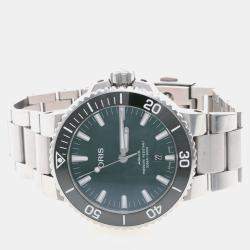 Pre Owned Oris Aquis 733 7730 4157 Automatic Stainless Steel Men's Wristwatch 43mm