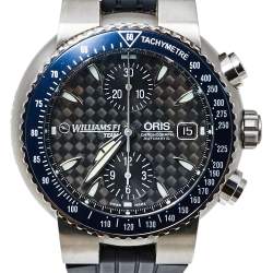 Pre Owned Oris Carbon Fiber Titanium Rubber  Williams F1 Team Limited Edition 0453/2000 7556 Men's Wristwatch 44 mm