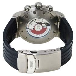 Pre Owned Oris Carbon Fiber Titanium Rubber  Williams F1 Team Limited Edition 0453/2000 7556 Men's Wristwatch 44 mm