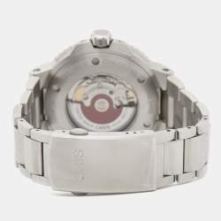 Oris Black Ceramic Stainless Steel Aquis Date 01 733 7730 4124 Men's Wristwatch 43.50 mm