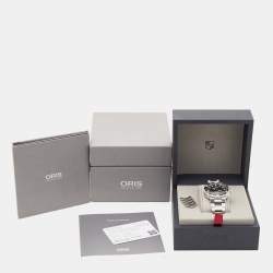 Oris Black Ceramic Stainless Steel Aquis Date 01 733 7730 4124 Men's Wristwatch 43.50 mm