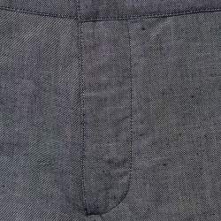 Pre Owned Orlebar Brown Navy Blue Cotton & Linen Shorts L
