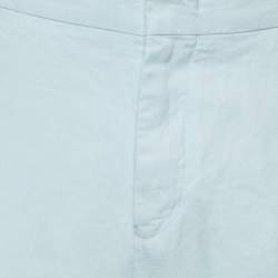 Pre Owned Orlebar Brown Ice Blue Linen Griffon Trousers L 