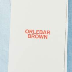 Pre Owned Orlebar Brown Ice Blue Linen Griffon Trousers L 