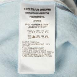 Pre Owned Orlebar Brown Ice Blue Linen Griffon Trousers L 