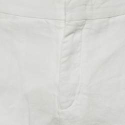 مملوكة مسبقًا Orlebar Brown White Linen Norwich Shorts L