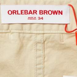 مملوكة مسبقًا Orlebar Brown Beige Cotton Dane Shorts L/Waist 36"