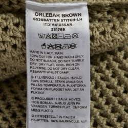 مملوكة مسبقًا Orlebar Brown Light Herbal Green Crochet Knit Batten Stitch Polo Shirt L