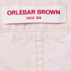 Pre Owned Orlebar Brown Pink Cotton Shorts L
