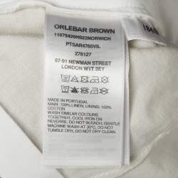 Pre Owned شورت أورليبار براون عاجي كتان نورويتش مقاس كبير (لارج) / خصر 35 بوصة