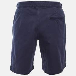 Pre Owned شورت أورليبار براون أزرق كحلي قطن دان II للسباحة مقاس كبير (لارج) /خصر 35"