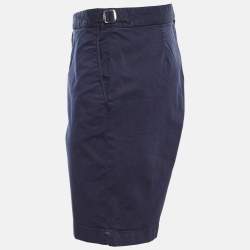 Pre Owned شورت أورليبار براون أزرق كحلي قطن دان II للسباحة مقاس كبير (لارج) /خصر 35"