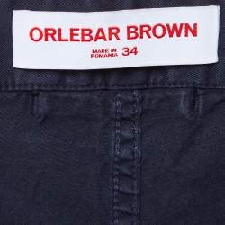 Pre Owned شورت أورليبار براون أزرق كحلي قطن دان II للسباحة مقاس كبير (لارج) /خصر 35"