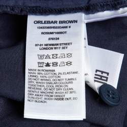 Pre Owned شورت أورليبار براون أزرق كحلي قطن دان II للسباحة مقاس كبير (لارج) /خصر 35"