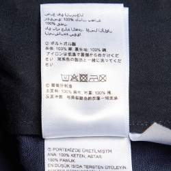 Pre Owned Orlebar Brown Navy Blue Linen Shorts L/Waist 34"