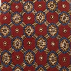 Pre Owned Oscar de la Renta Vintage Multicolor Printed Silk Tie