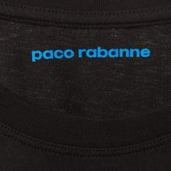Pre Owned Paco Rabanne Black Montagne Print Jersey T-Shirt XL