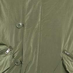 Palace Green Nylon Detachable Fur Hooded Bomber Jacket M