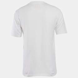 Pre Owned Palace x Mc Donald's White Printed Jersey Crewneck T-Shirt M