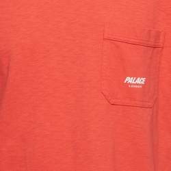 Pre Owned Palace Red Logo Graphic Jersey Slub Pocket T-Shirt XL