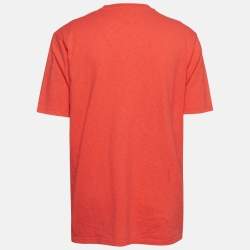 Pre Owned Palace Red Logo Graphic Jersey Slub Pocket T-Shirt XL