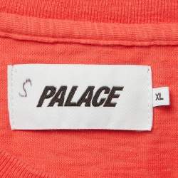 Pre Owned Palace Red Logo Graphic Jersey Slub Pocket T-Shirt XL