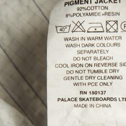 Pre Owned Palace Navy Blue Textured Chambray Hooded Pigment Jacket M