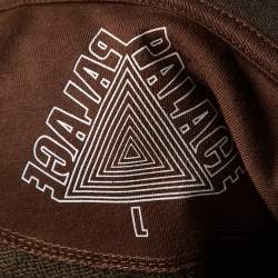 Pre Owned Palace Brown Cotton Knit Hoodie L