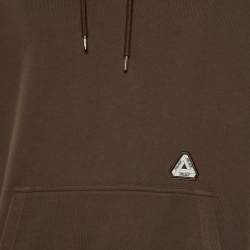 Pre Owned Palace Brown Cotton Knit Hoodie L